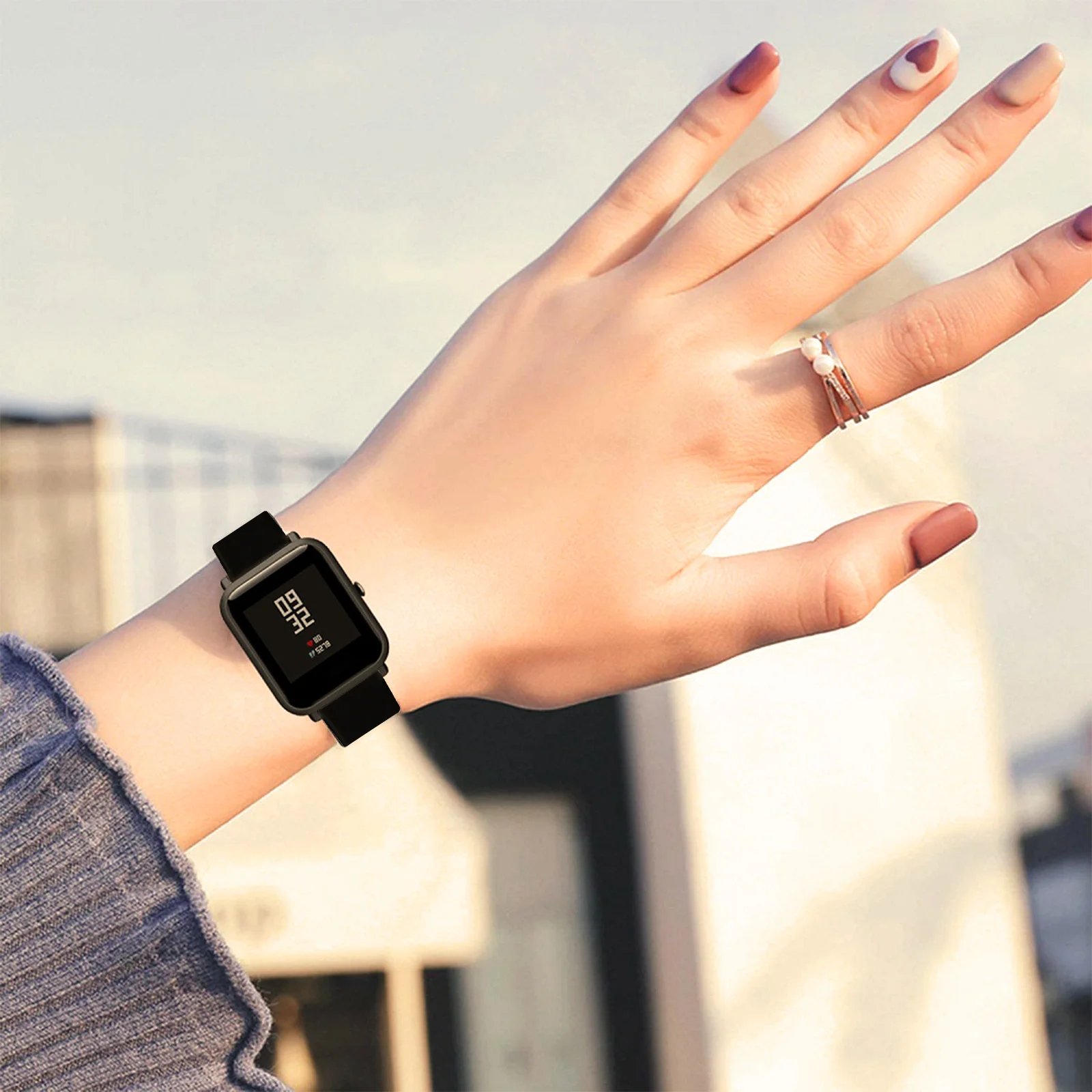 Ремешок для часов совместимый с Huami Bip Amazfit Amazfitlite силиконовый ремешок