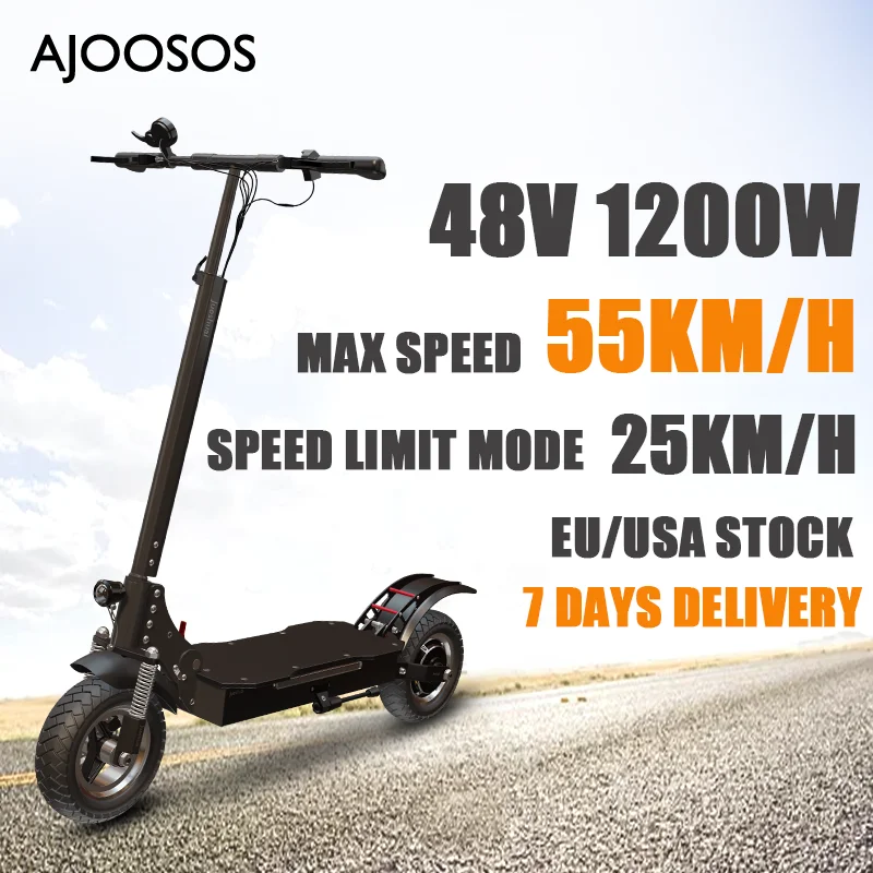 

электросамокат Складной электрический скутер AJOOSOS X750 самокат в США и ЕС, складной электрический скутер для взрослых, 48 В, 1200 Вт, с одним двига...