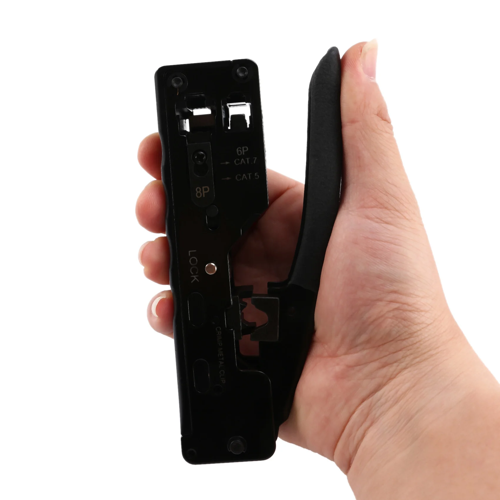 Cat5 Cat6 Cat7 Pass Through Crimper for RJ45 RJ12 RJ11 Network Connectors Modular Plugs Ethernet Cables EZ Crimp Tool | Компьютеры и