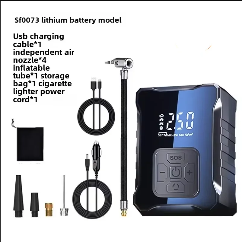 

Автомобильный компрессор для накачивания шин 150PSI, беспроводной/проводной электрический насос для мотоциклов, автомобилей, грузовиков