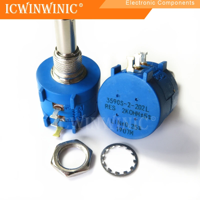 Прецизионный многооборотный потенциометр 3590S-2-202L 2K 1 шт