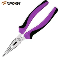 topforza long nose pliers needle nose wire cutter chrome vanadium steel electrician multifunction cable cutting benting nippers