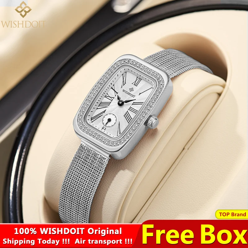 

2020 WISHDOIT New Luxury Casual Fashion Ladies Waterproof Watches Quartz Female Clock Small Dial Steel Belt Leather Women Watch