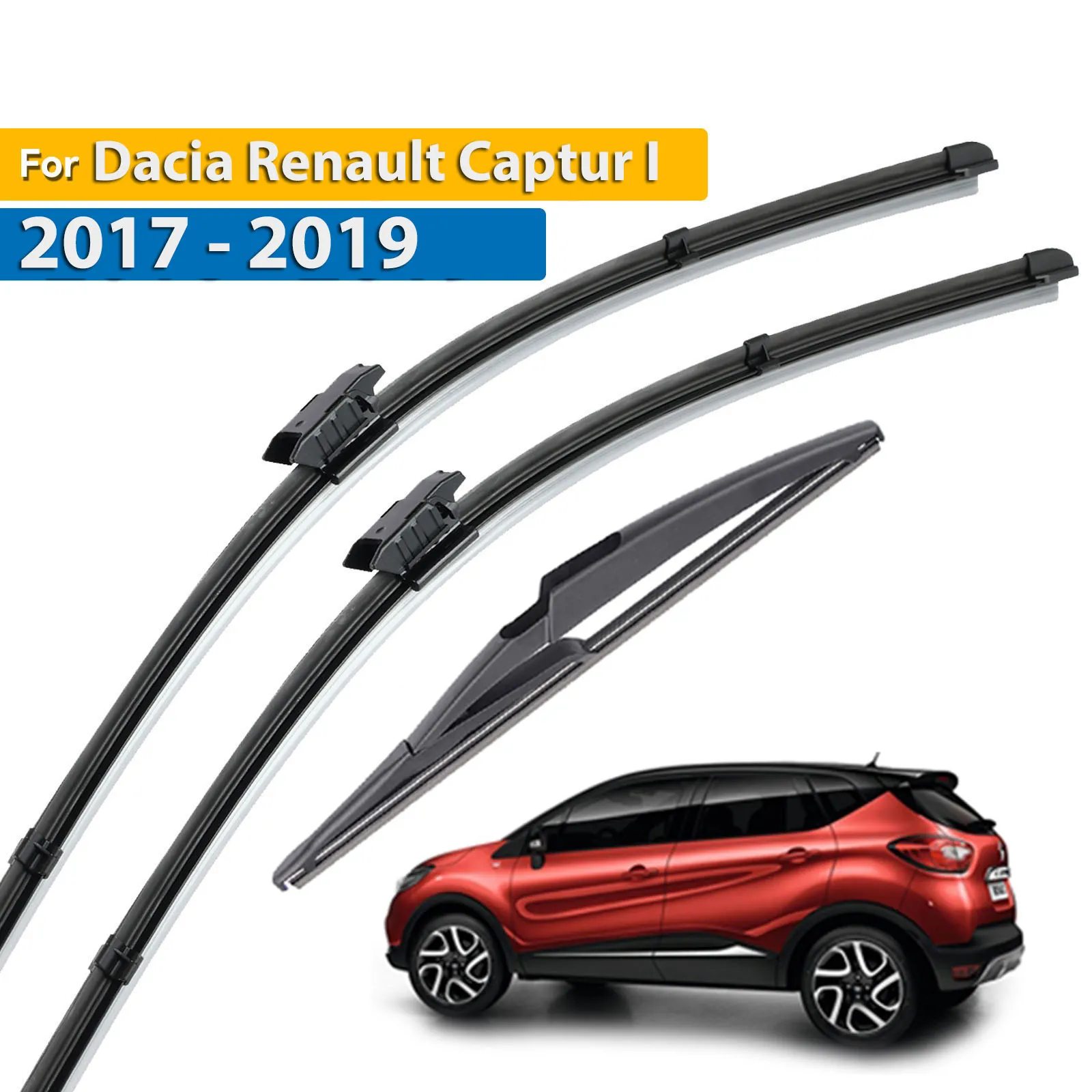 

Передние и задние щетки стеклоочистителя Erick для Renault Captur Kaptur 2016-2019, щетки для лобового стекла 26 "+ 16" + 12"