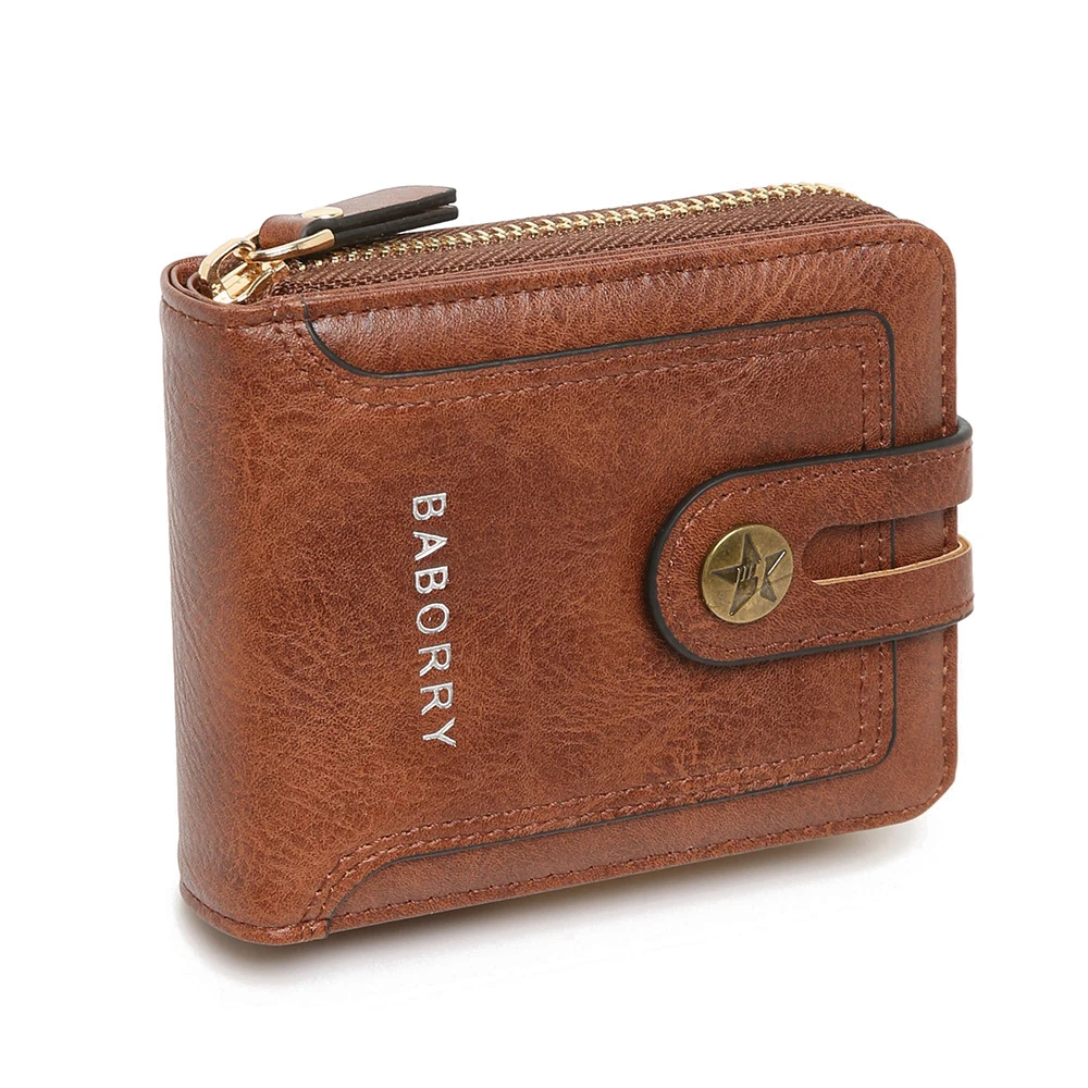 

Globalbags Casual Men Wallets High Quality Luxury Leather Short Coin Purse Hasp Design Wallet Vintage Mini Clutch Bags Male Gift