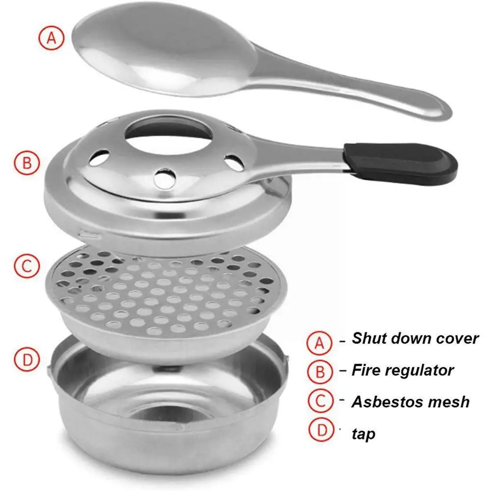 1 шт. портативная миниатюрная спиртовая плита из алюминиевого сплава с