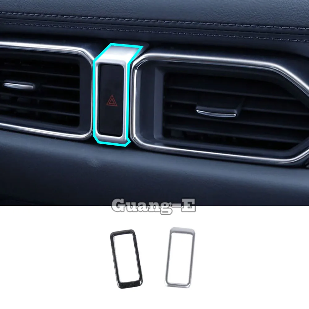 

For Mazda CX-5 CX5 2nd Gen 2017 2018 2019 2020 2021 Car Stick ABS Warning Light Switch Trim Frame Lamp 1pcs