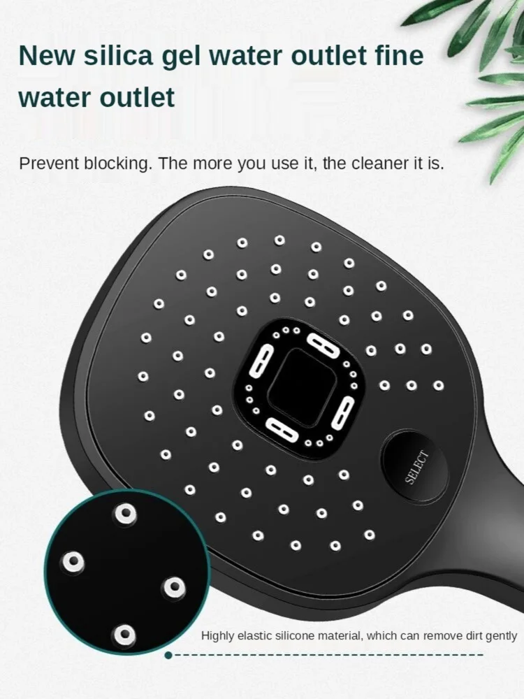 shower head rainfall bathroom 3 modes abs round chrome water saving nozzle g12 bath faucet wall mounted adjustable black shower free global shipping
