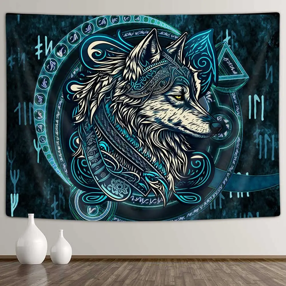 Гобелен викингов декор скандинавских воинов скандинавский Декор храбрости