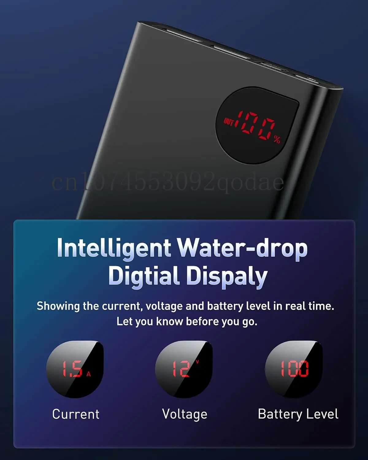 Внешний аккумулятор 22 5 Вт 20000 мАч быстрая зарядка USB C портативный для планшетов