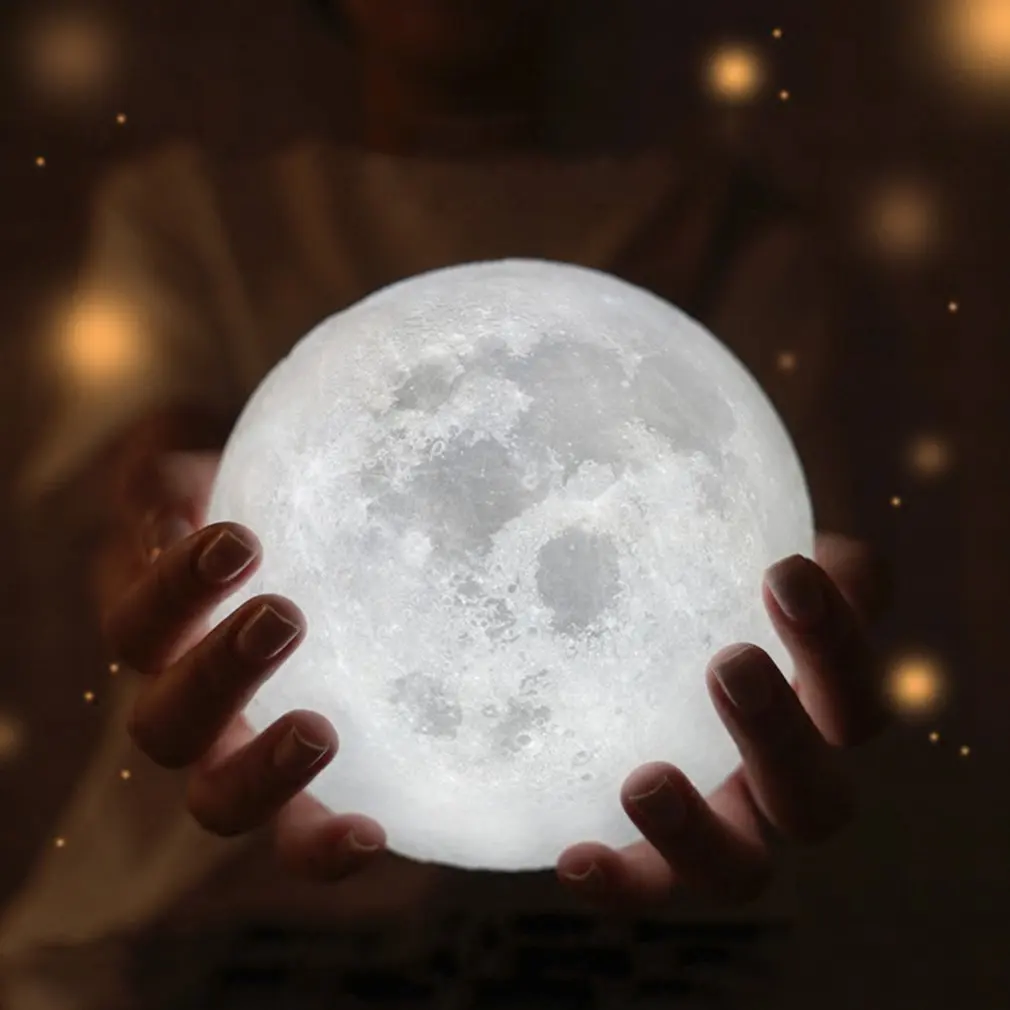 

3D Print Unique Moon Lights Girlfriend Birthday Gift For Valentine's Day Night Light Moon Light Touch Control Charging LED