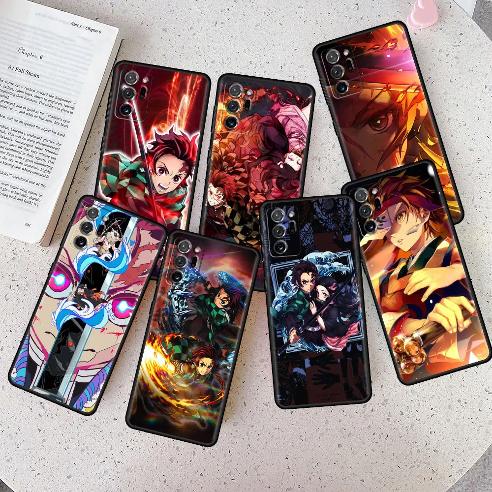 

Anime Demon Slayer Coque Case for Samsung Galaxy Note20 Ultra Note 8 9 10 Plus Note10 M31Prime M30s M32 F12 Phone Silicone