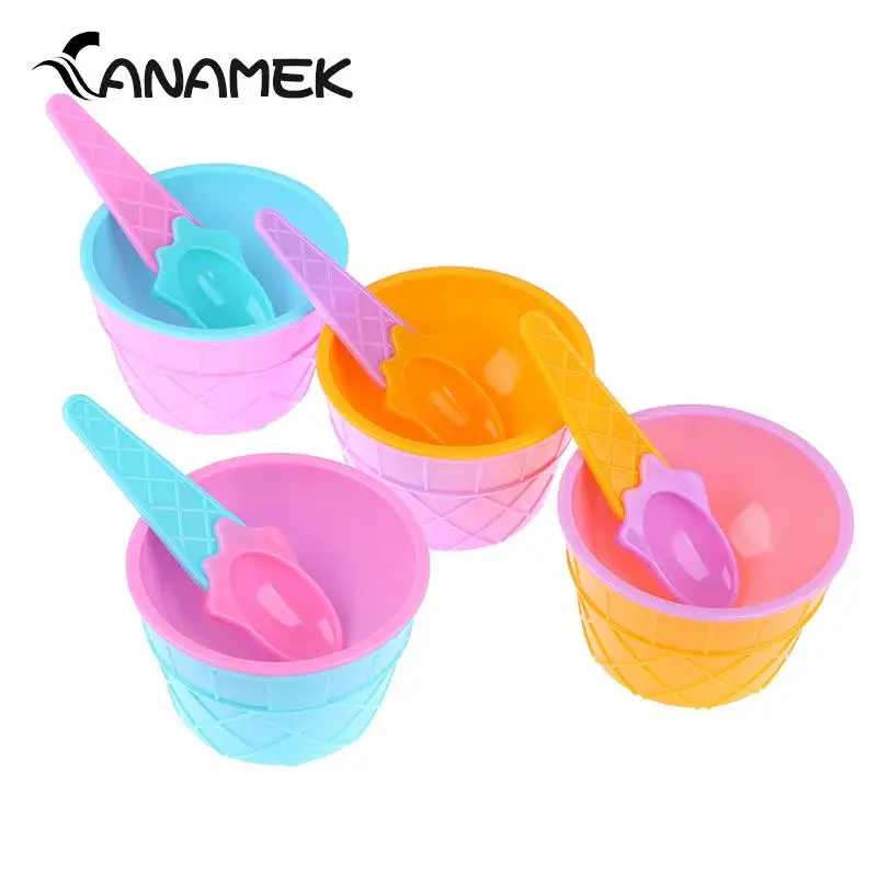

1Pcs Ice Pop Cube Maker Molds Ice Cream Making Mould Dessert Container Holder For Kitchen Kids Bowl Ice Cream Bowls Cup