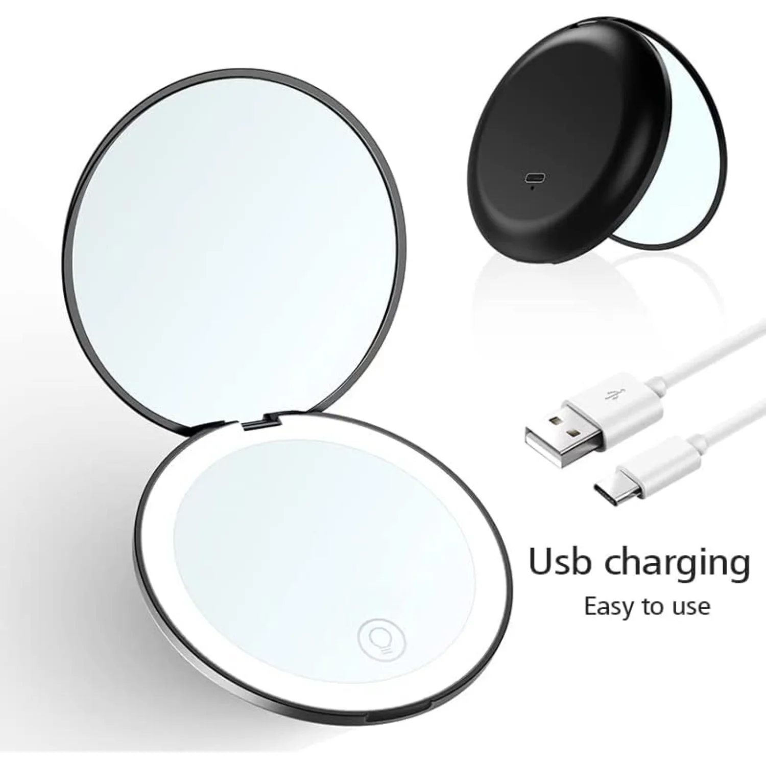 Портативный светодиодный подсветка для путешествий 1x/10x увеличение USB-компактный