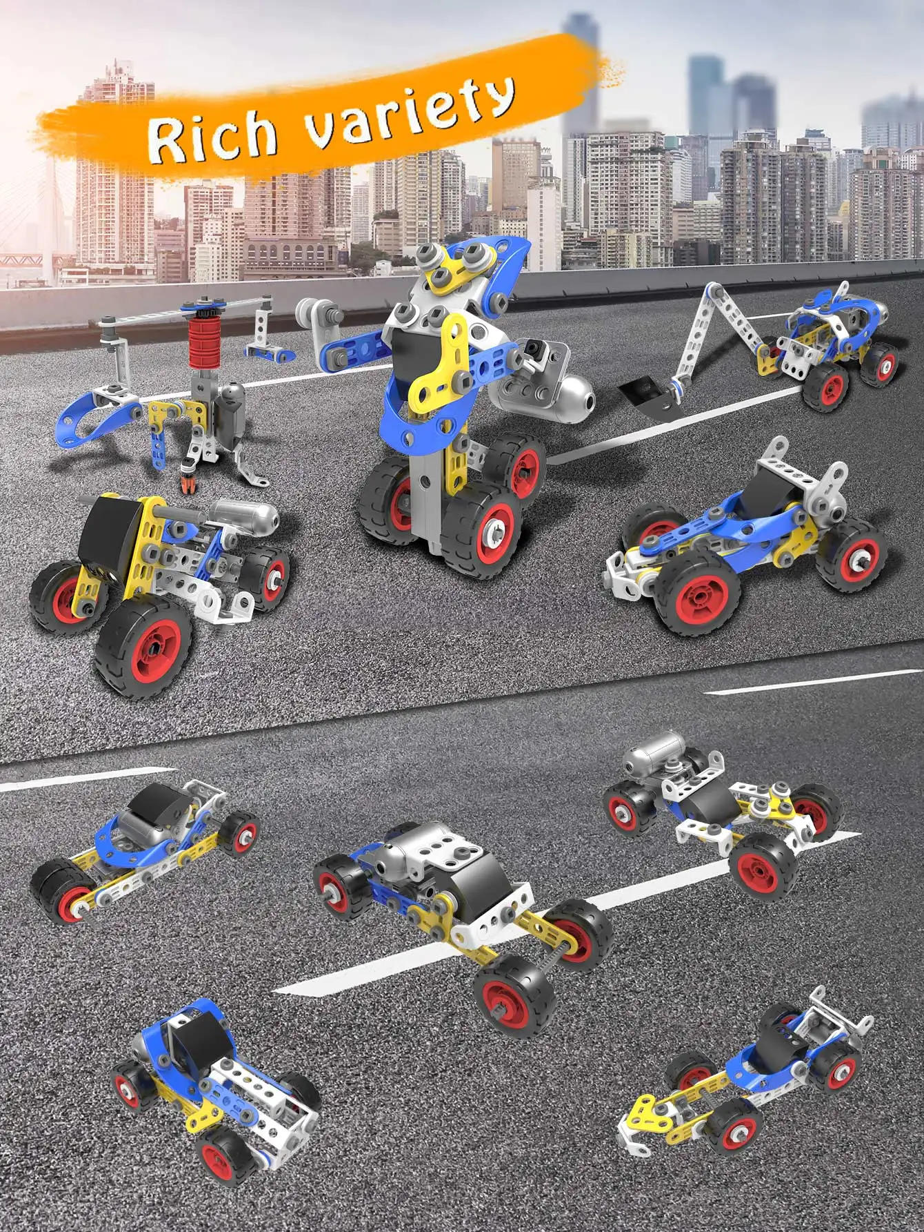 Подарок для детей: обучающий набор игрушечных машин сборки — вдохновляющий