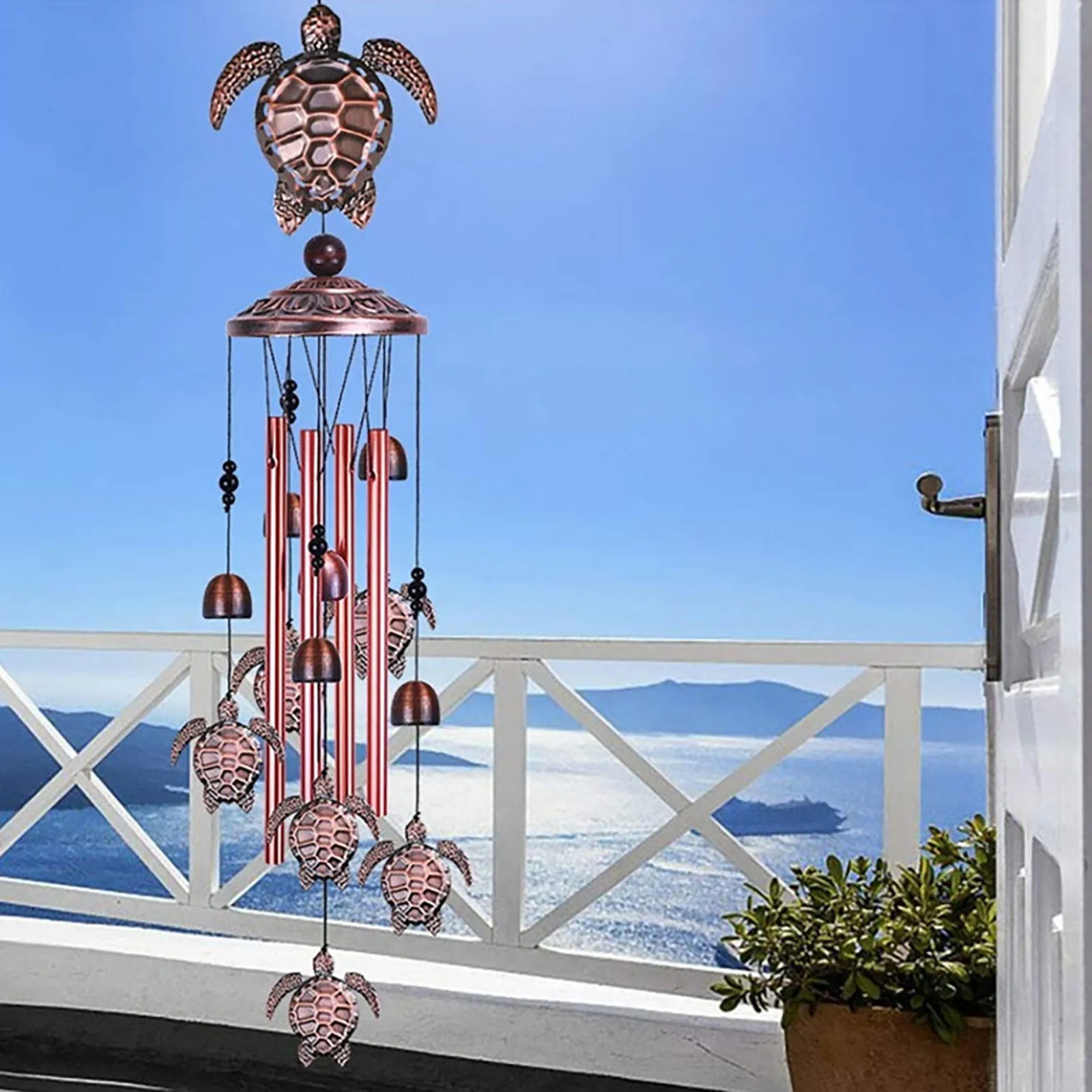 

2022 Antique Wind Chimes Turtle Shaped Aluminum Hanging Ornament Home Outdoor Garden Yard Decor Metal Wind Chimes Outdoor