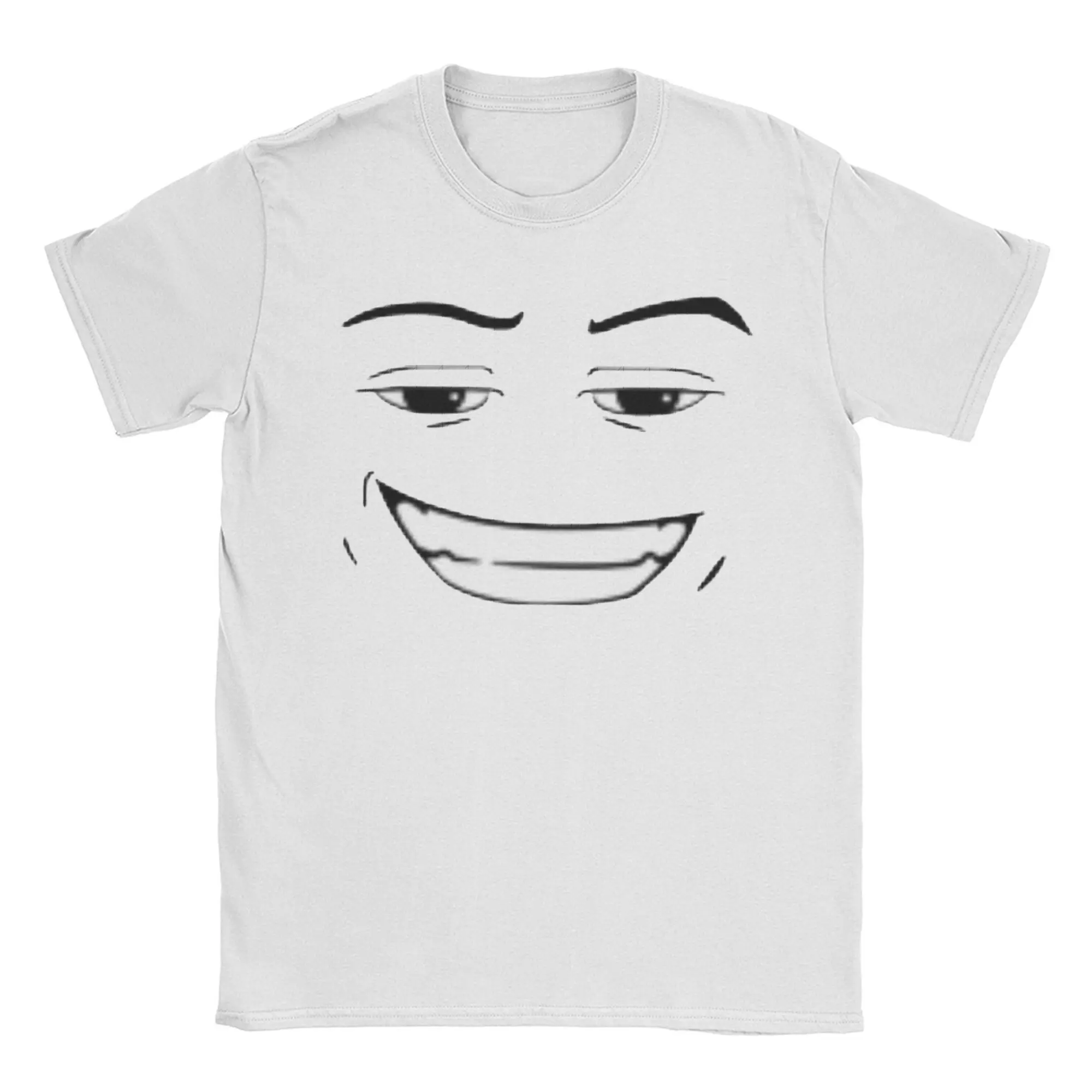 Men Women Robot Robloxs Man Face Gaming Meme T Shirts Cotton Clothing Vintage Short Sleeve Round Neck Tees Unique T-Shirts