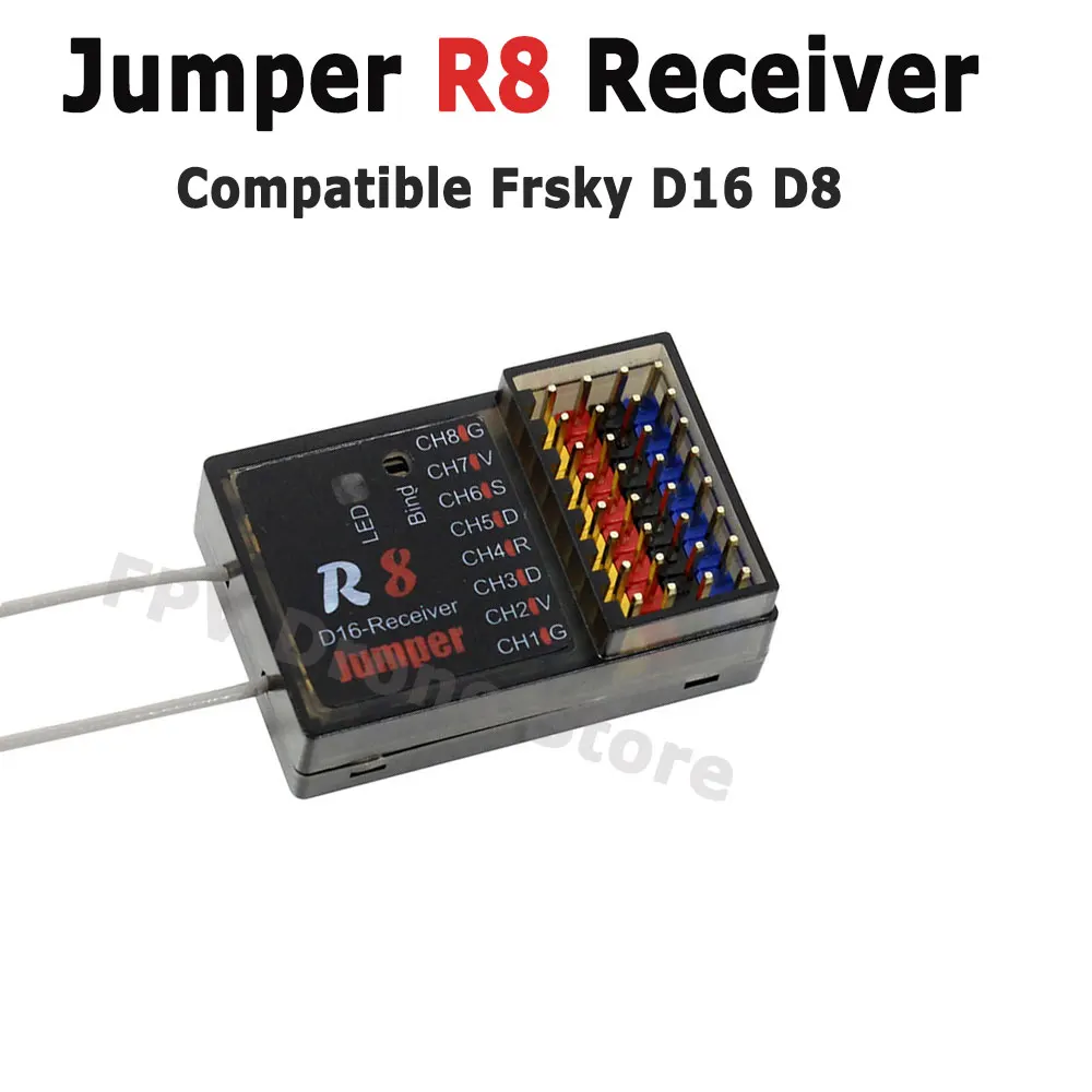 

Jumper R8 RC Radio Receiver SBUS OPENTX System 16CH T16 FRSKY D16 D8 Mode Remote Controller PX4 Flight Control X8R FPV Drone