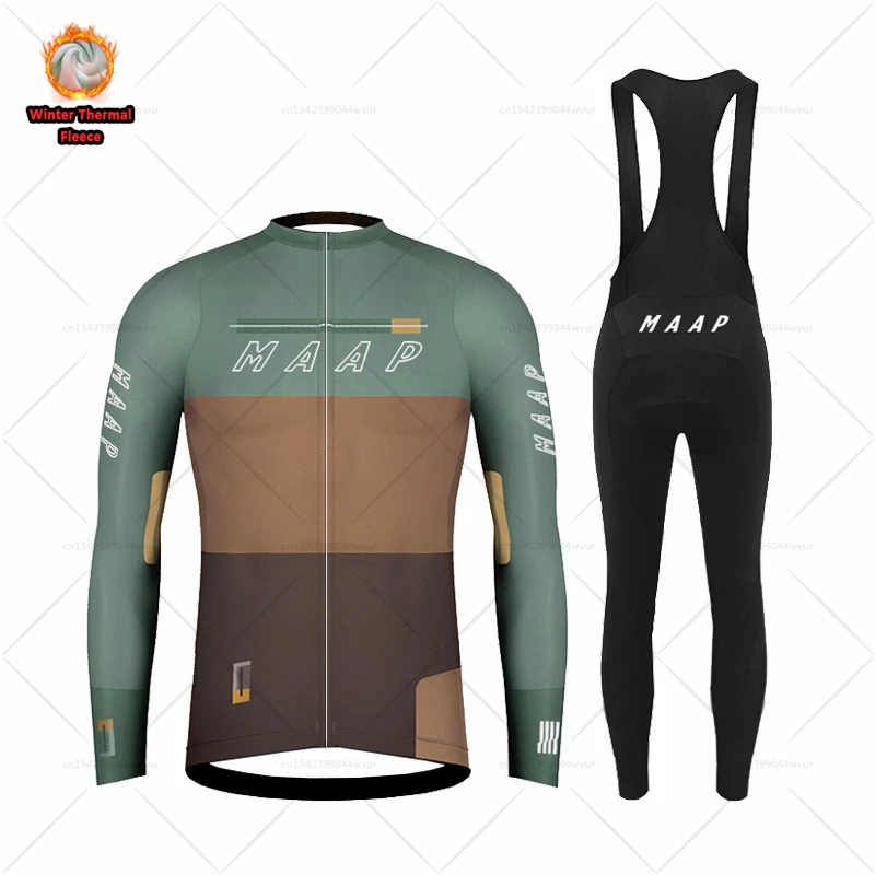 

2023 MAAP зимние велосипедные Джерси, комплекты для горного велосипеда, Униформа, рубашка для шоссейного велосипеда, куртки для верховой езды, maillot ciclismo, термальная флисовая велосипедная одежда