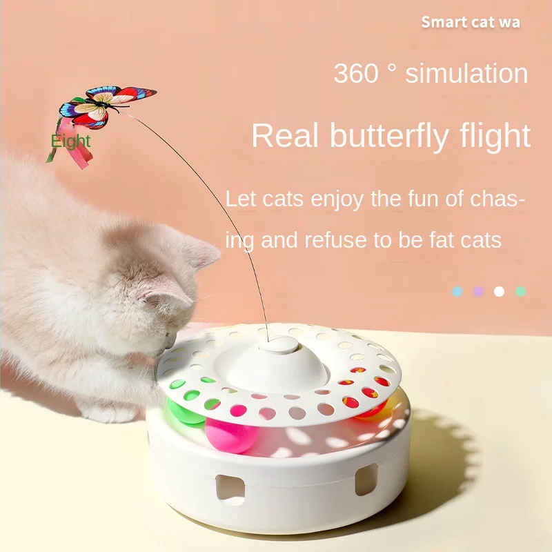 

New Electric Cat Toy Three-in-one Funny Cat Device Funny Cat Stick Self-hi Play Plate Pet Supplies Cat Toys