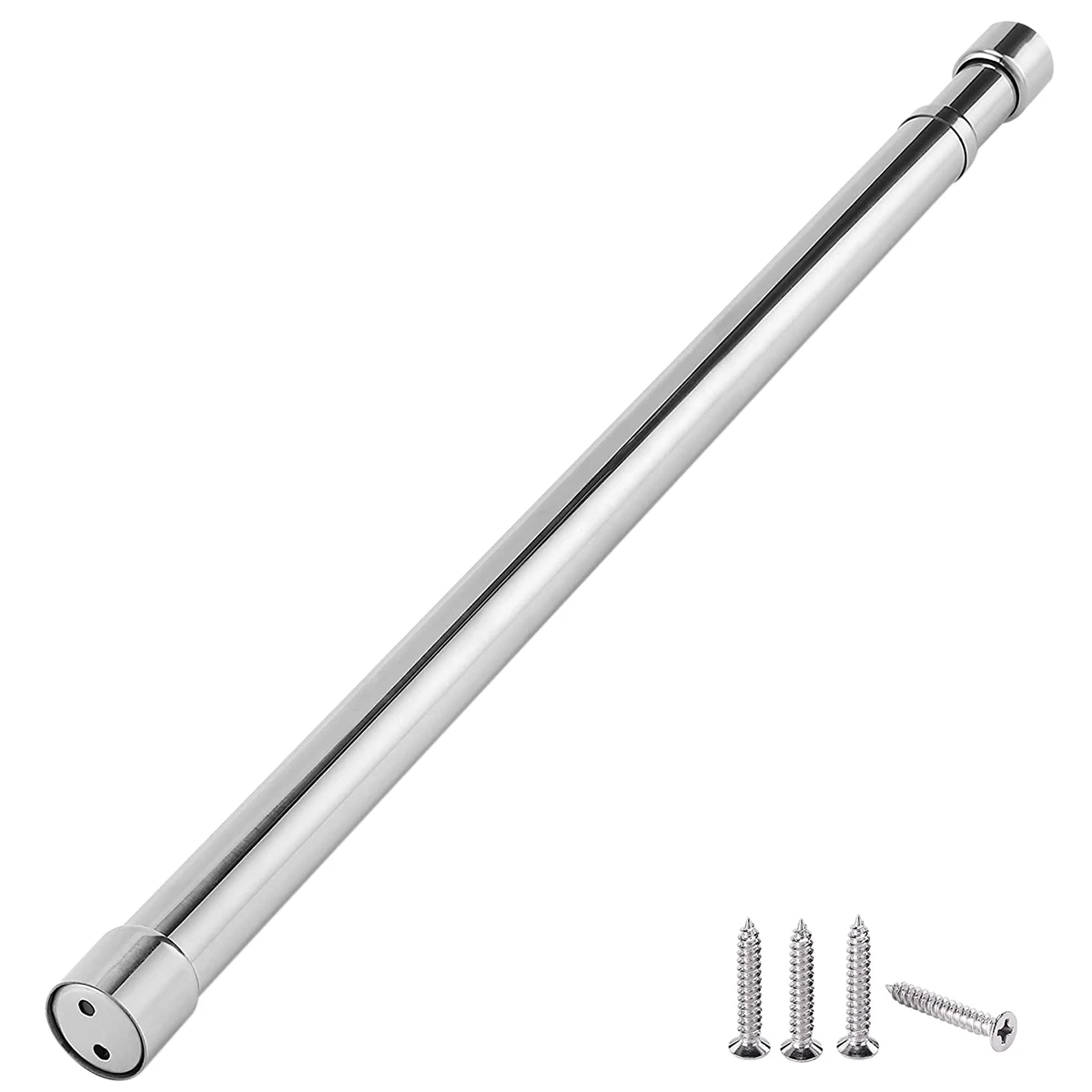 

Wardrobe Rail Extendable Clothing Rail 21.5 to 39.5 Inch Stainless Steel Clothes Rod with End Sockets Screws Adjustable Closet