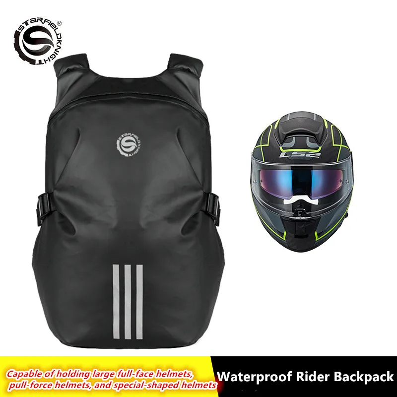 

Рюкзак на шлем мотоциклетный для мужчин и женщин, вместительная Водонепроницаемая Светоотражающая дорожная сумка В рыцарском стиле
