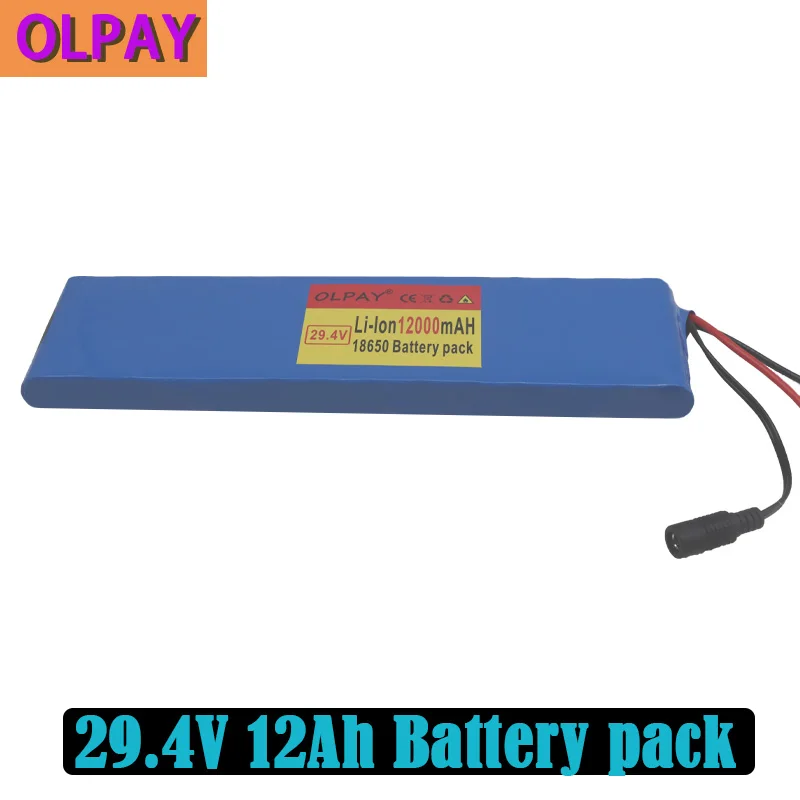 High capacity 7S2P 18650 li-ion Rechargeable battery pack 29.4v 12000mAh electric bicycle moped Balancing scooter