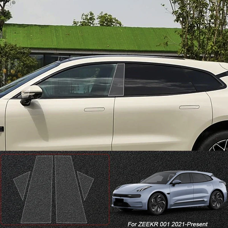 Фото Для ZEEKR X 007 GT 7X 009 9X 001 2021-2026 B стойки ТПУ автомобильная защитная пленка авто наклейка на окно и кузовную краску аксессуары №1