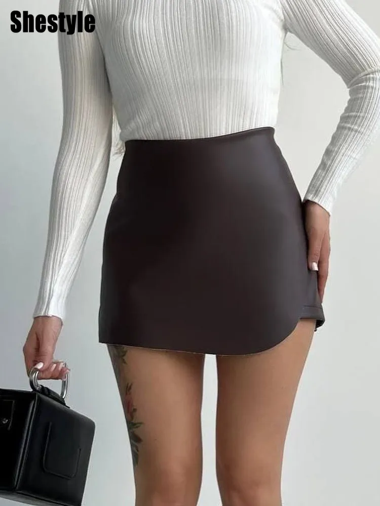 Shestyle женские шорты с высокой талией сексуальные элегантные юбки из