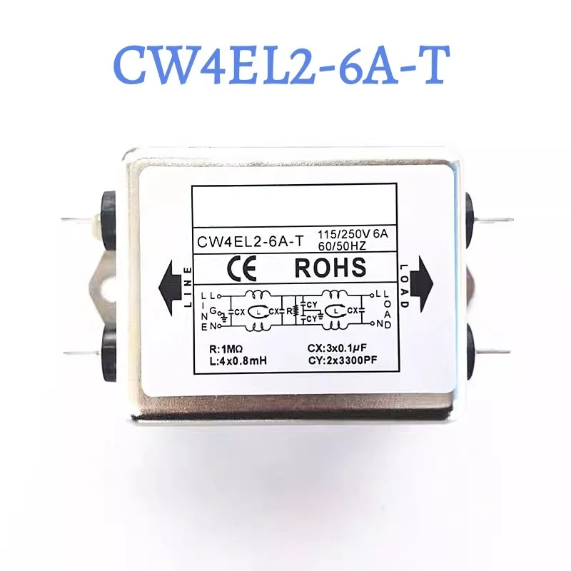 Фильтр помехоустойчивый EMI AC 220В CW4EL2, однофазный, для монтажа на DIN-рейку, с винтовым интерфейсом CW4EL2-156102030A-TSSR (art.: 3920d8435a4ff) - 3920d8435a4ff