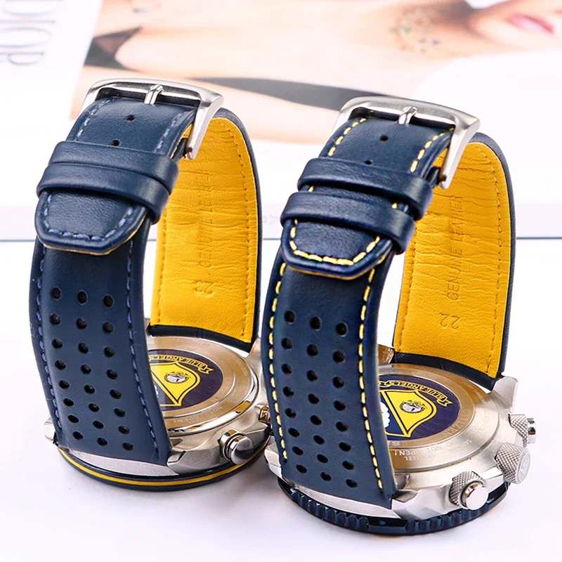 Для CITIZEN Blue Angel мужские радиоволновые часы AT8020-54L/8020-03L/JY8078 изогнутый конец ремешок