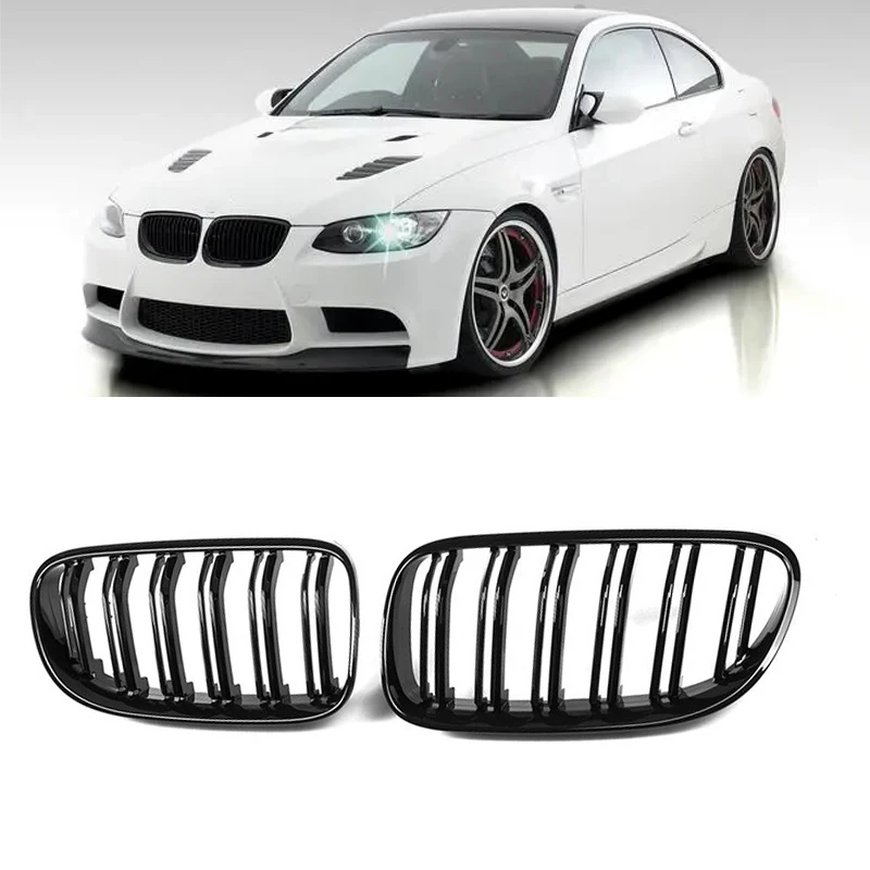 

1 Pair Gloss Black Car Front Grill Bumper Grille Kidney Racing Grills For BMW E92 E93 M3 320i 325i 330i Coupe 2010-2013 2 Door