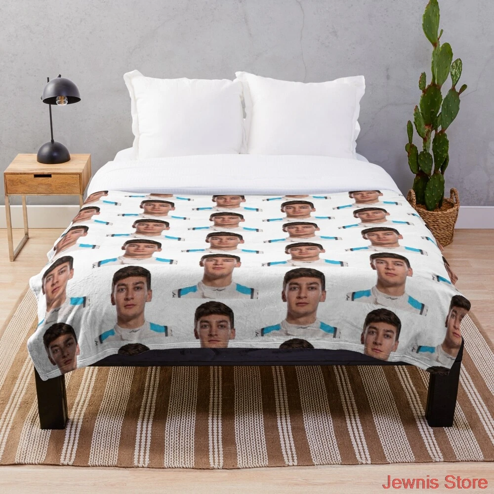 

Накидка-одеяло с принтом Джордж Рассел, супермягкое одеяло для семейного автомобиля и дивана, летнее офисное одеяло