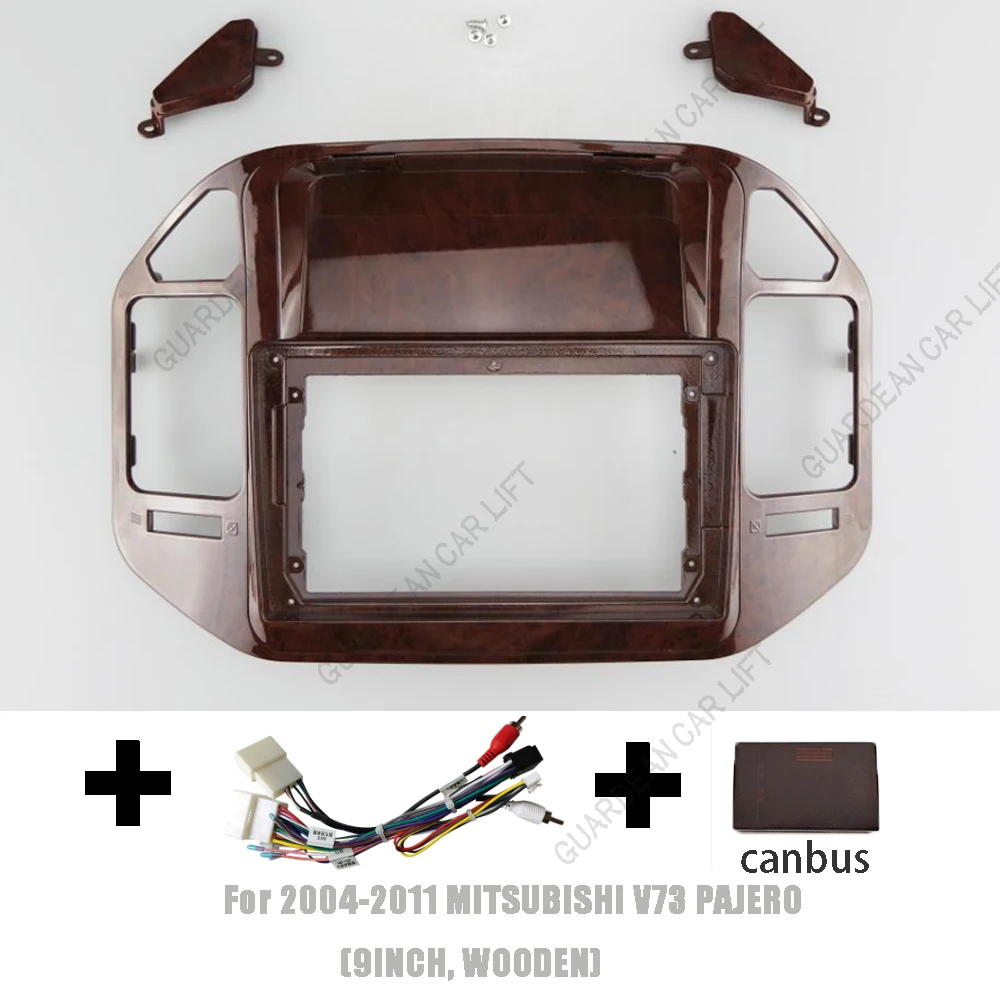 

Автомобильный радиоприемник для Mitsubishi Pajero V73 2004-2011(9 дюймов), облицовка, Android, GPS, MP5, стереоплеер, 2 Din, головное устройство, панель приборной панели, рамка Inst