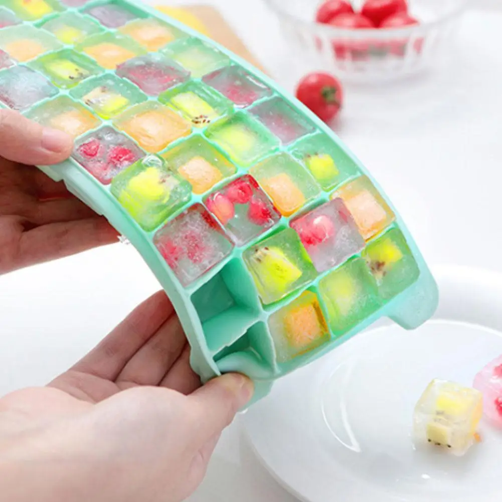 

24/36 Grid Home Bar Party Ice Tray Silica Gel DIYchocolate Mold with Cover Kitchen Gadgets Freezer Accessories Summer Goodies