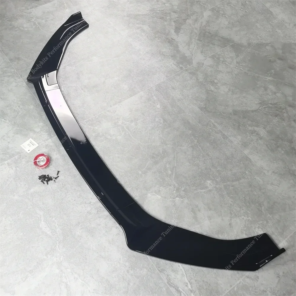 Для VW TAIGO/NiVUS R-Line 2021-2024 3 шт. глянцевый черный передний бампер спойлер для губ