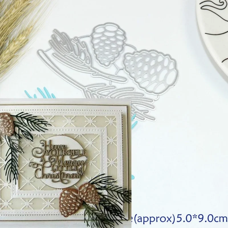 

4 шт. рождественские сосновые конусы для скрапбукинга открыток из бумаги рукоделия вырезанные штампы