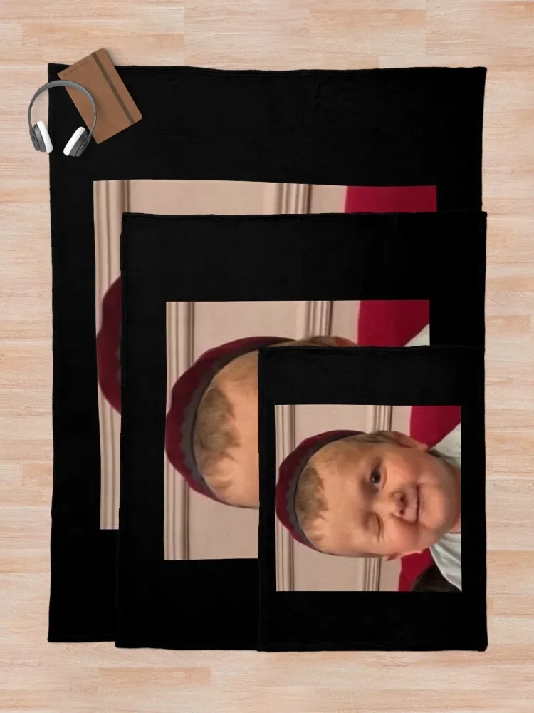 Одеяло Hasbulla - с изображением Смайла клетчатое мягкое искусственное одеяло для