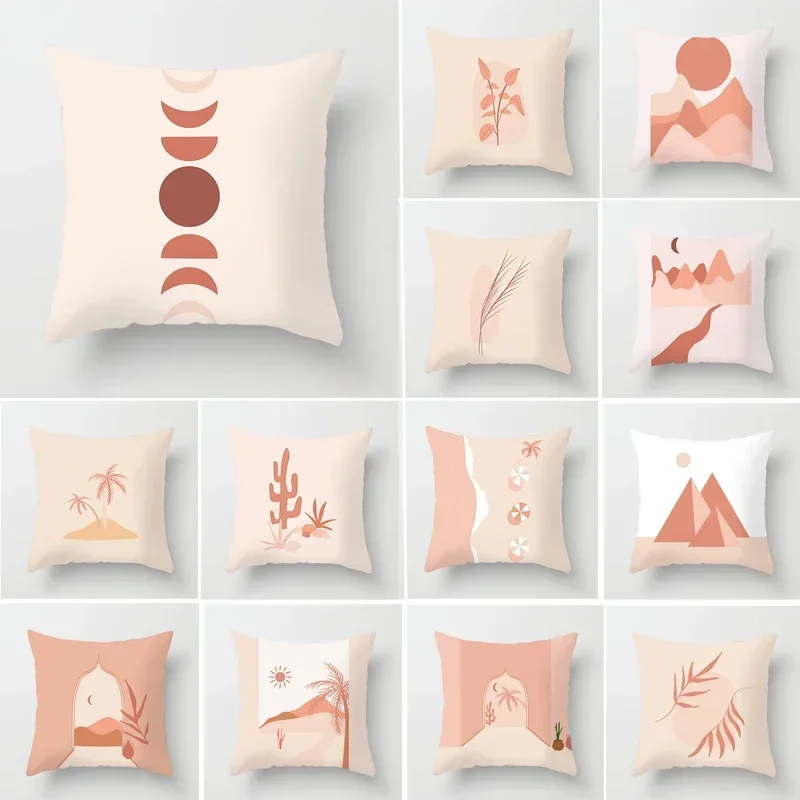 

Простой и свежий розовый наволочка для подушки в форме Луны наволочка для подушки из полиэстера с изображением Луны наволочка для домашнего дивана