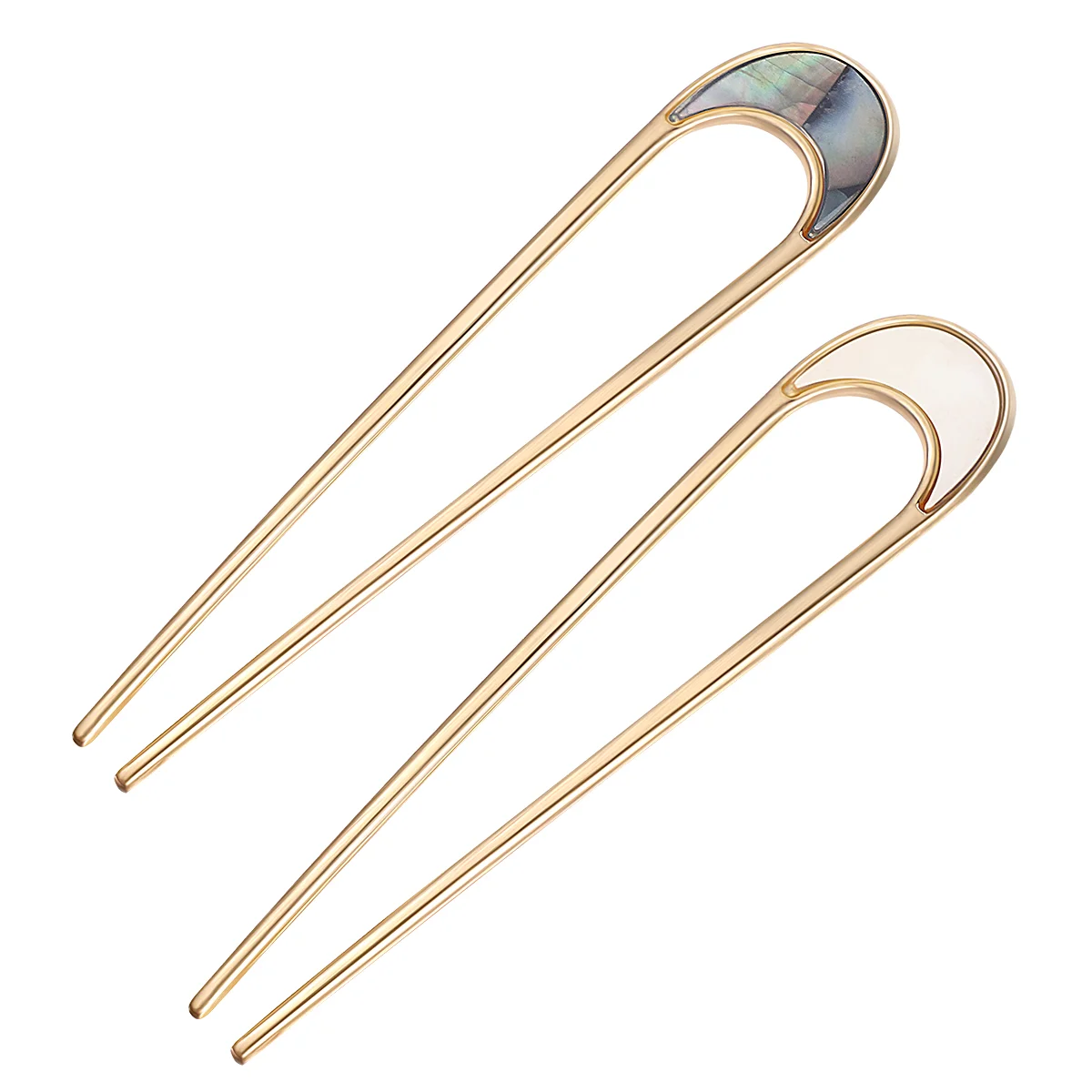 

Lurrose 2pcs Alloy Retro Hair Sticks Crescent U Shaped Hair Accessories Updo Hair Chopsticks for Lady Women