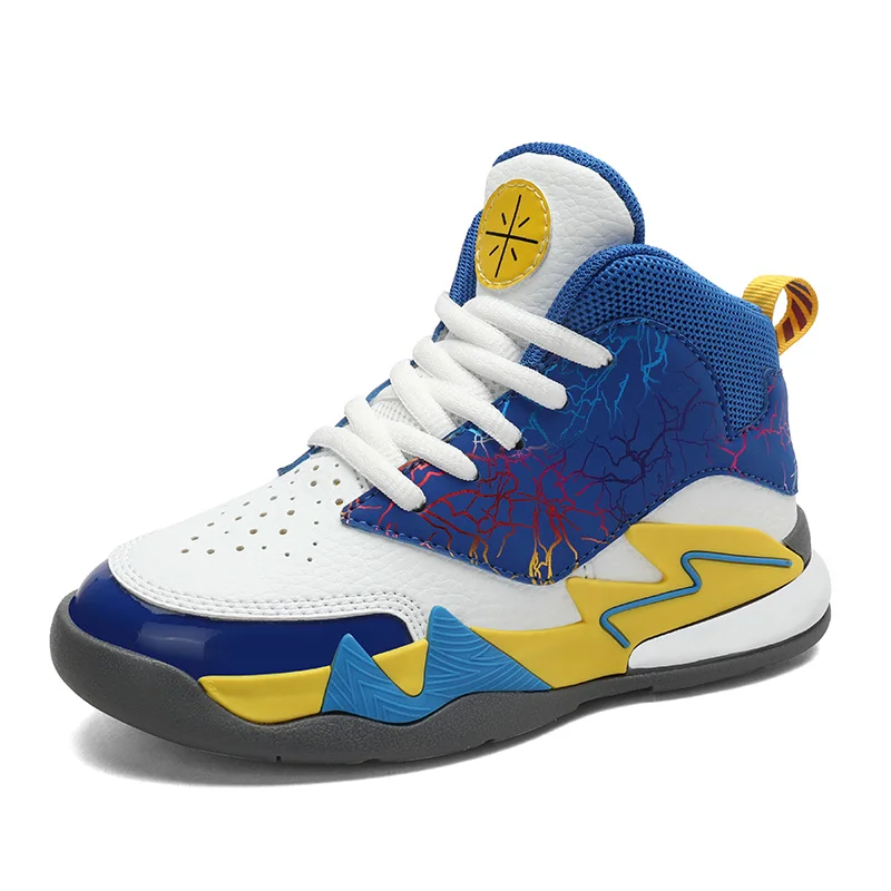 High Quality 2022 Autumn Winter High Top Children's Basketball Shoes Classic Non Slip Boys' and Girls' Casual Running Shoes