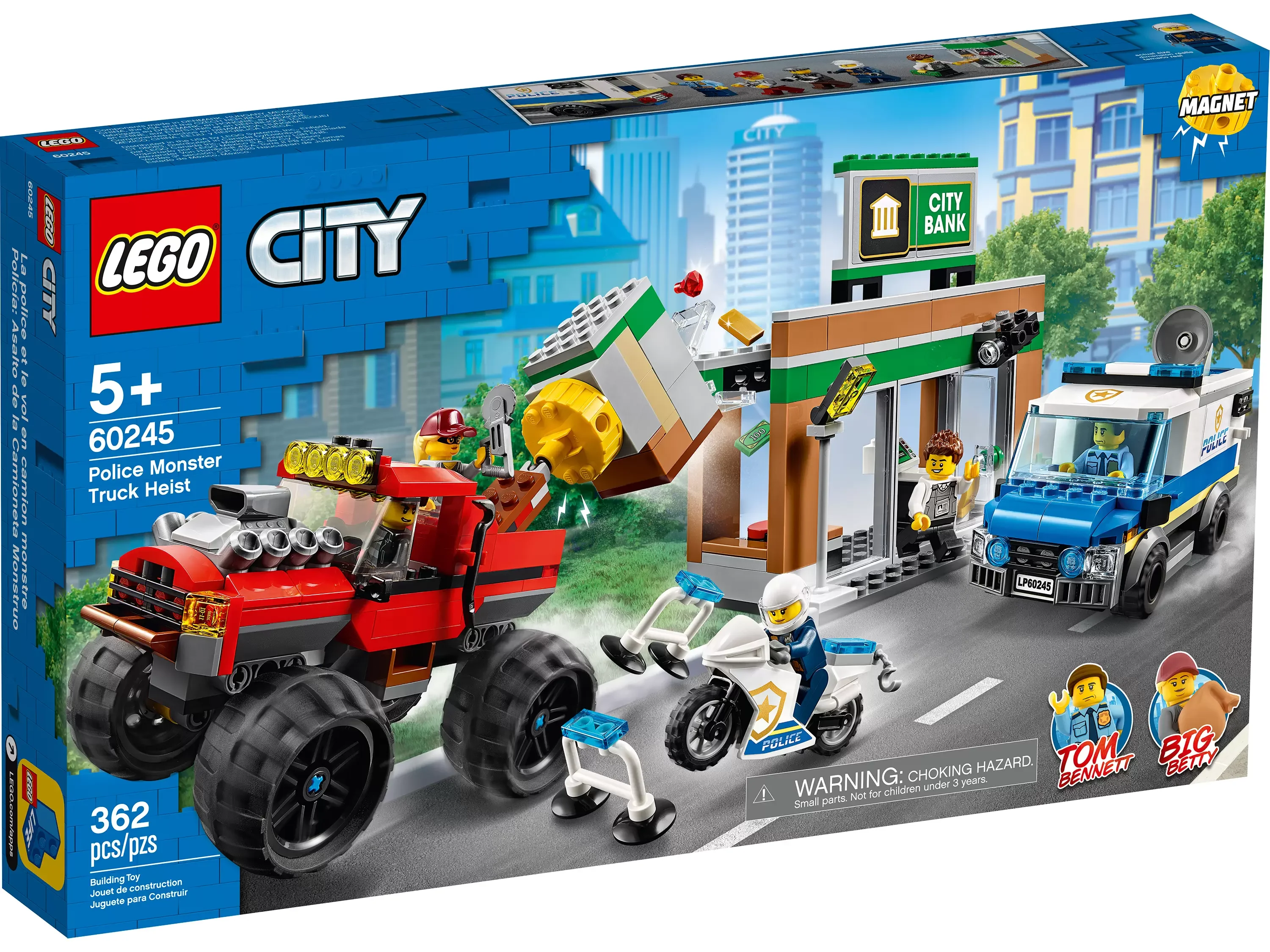 Конструктор LEGO City (Сити) 60245 Ограбление полицейского монстр-трака 5+ | Игрушки и