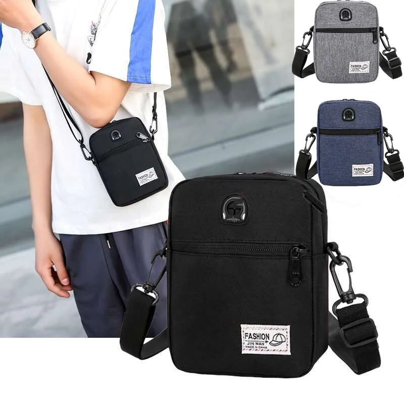 

Male Bag Men's Satchel High Quality Men Diagonal Mini Crossbody Bags Shoulder Multi-Function Mobile Phone Bag Outdoor Sports Bag