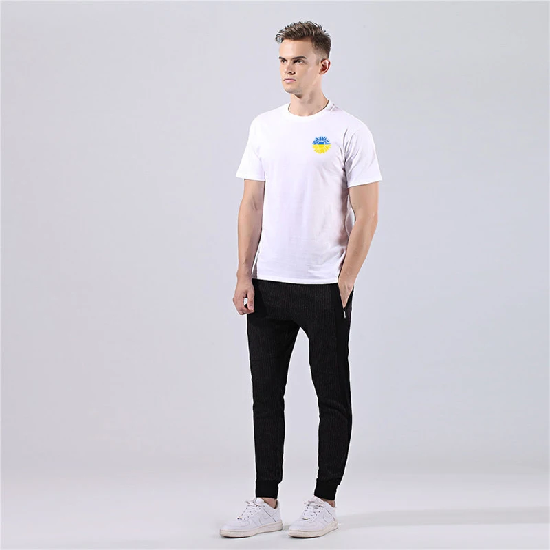 

Mens Short Sleeve Leisure and Comfort Cotton Tracksuit T-shirt + Pants Suit Luxury Man Set Summer Jogging Sweatpants Two-piec