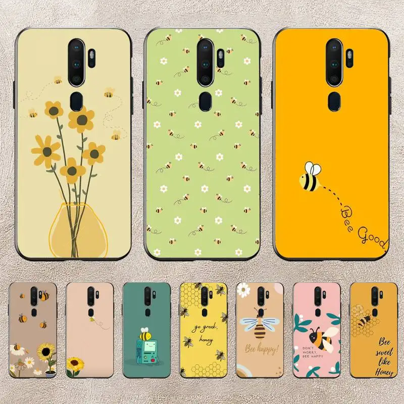 

Cartoon Animal Little Yellow Bees Phone Case For Redmi 9A 8A 6A Note 9 8 10 11S 8T Pro K20 K30 K40 Pro PocoF3 Note11 5G Case