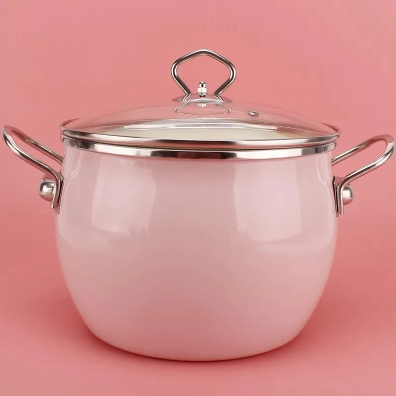 

6-liter High-quality Macaron Color Enamel Enamel High-quality Soup Pot Stewing Pot Gas Induction Cooker