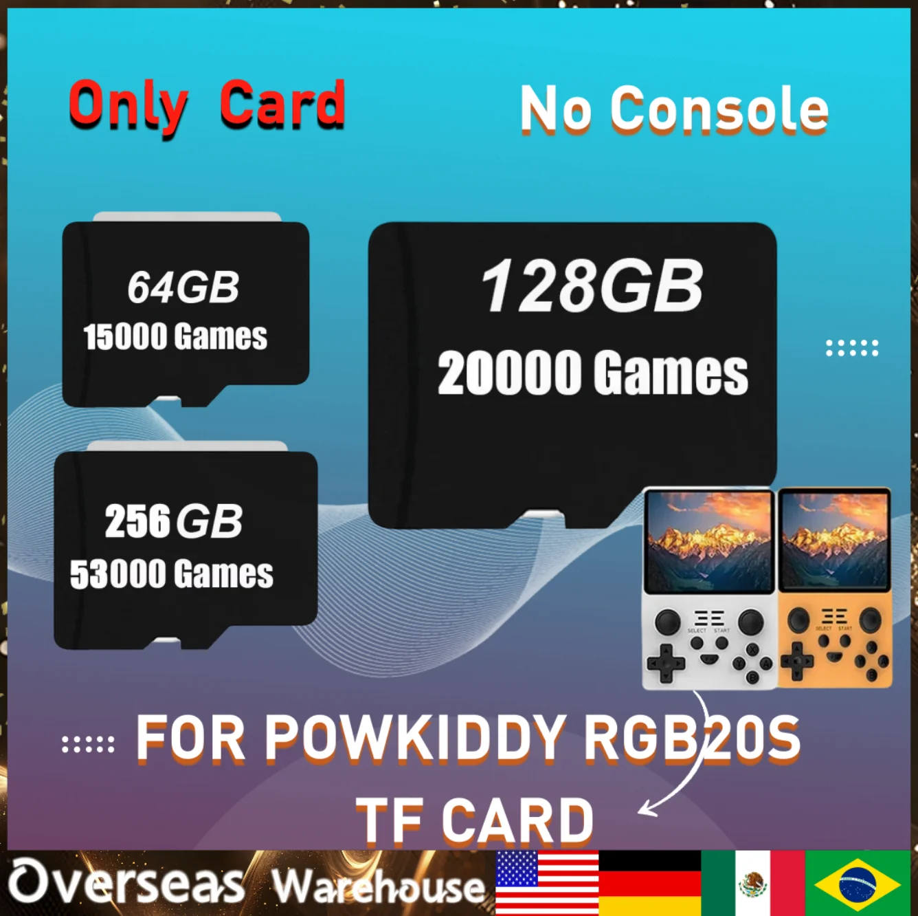 Для PowKiddy RGB20S TF-карты портативный игровой автомат карта расширения Mamory Card 256G 128G 64G