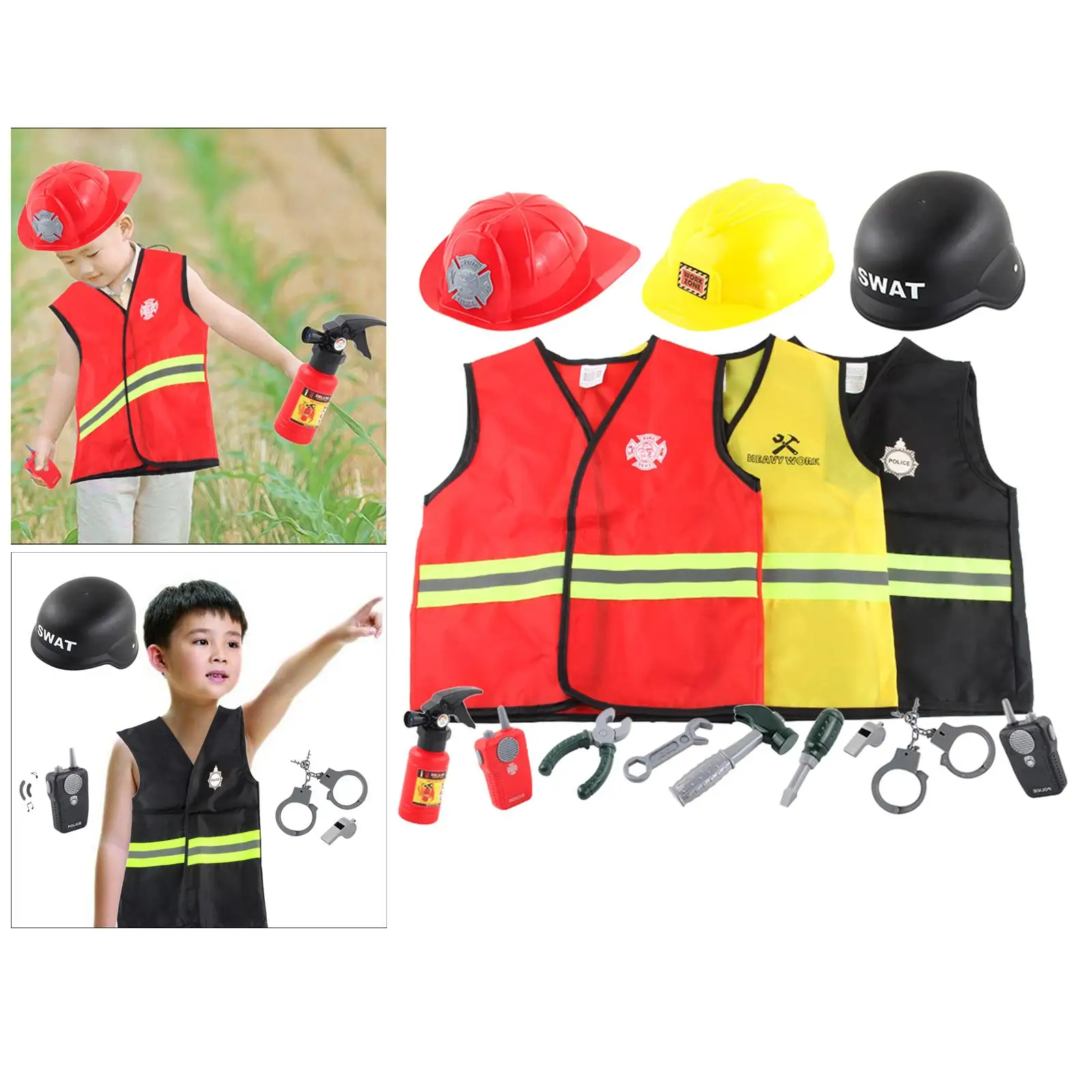 

Fireman Costume Costume Role Playing Toys Firefighter Clothing for Christmas