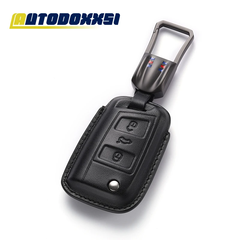 

Autodoxxsi Leather Car Key Cover Automotive Key Full Protection Bag Storage Case Practical Vehicle Key Accessories