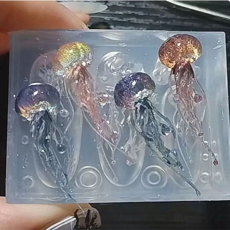 Силиконовые медузы для дизайна ногтей формы-капельницы формы эпоксидной смолы